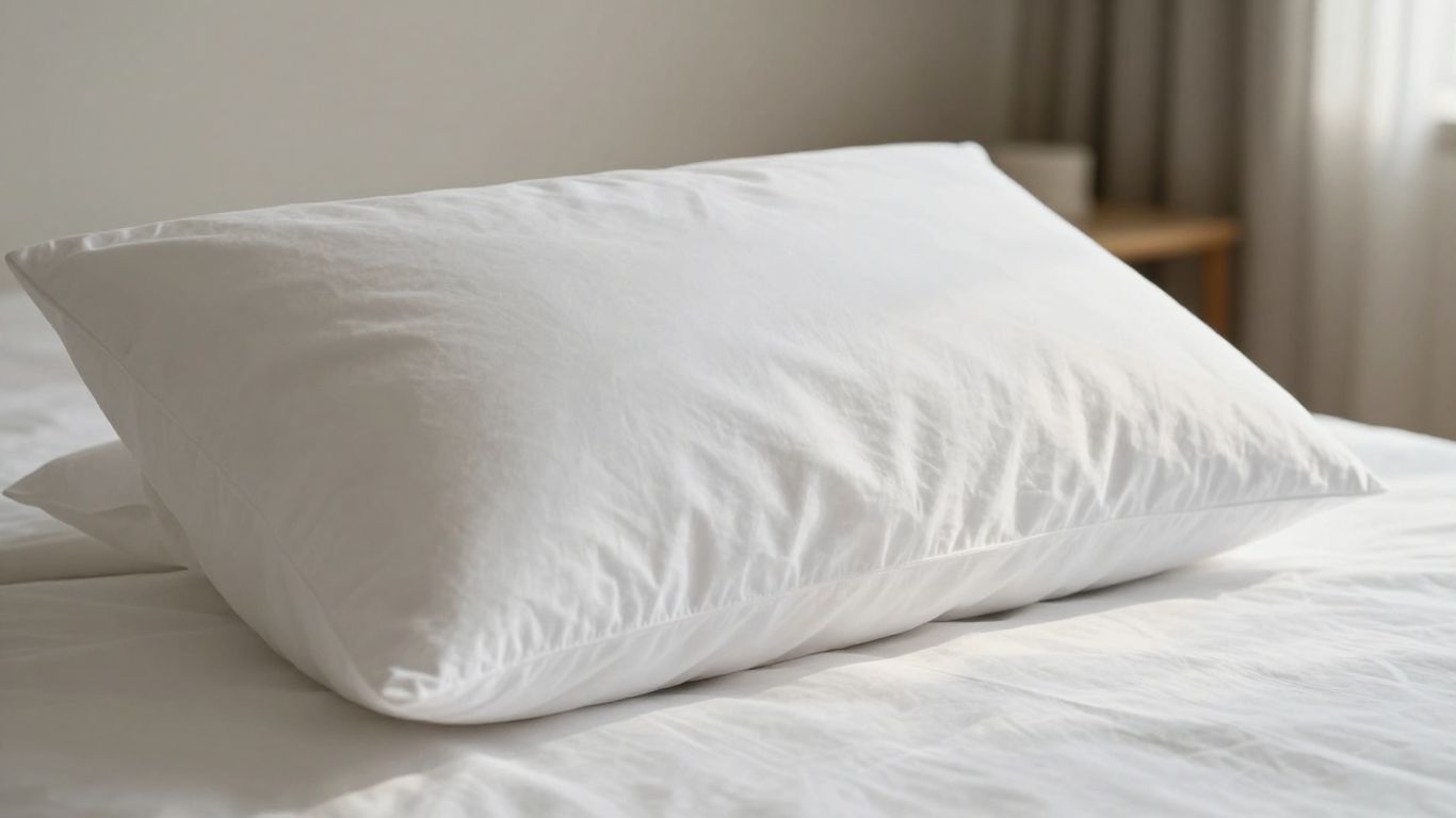 Brooklinen pillow on a comfortable bed.