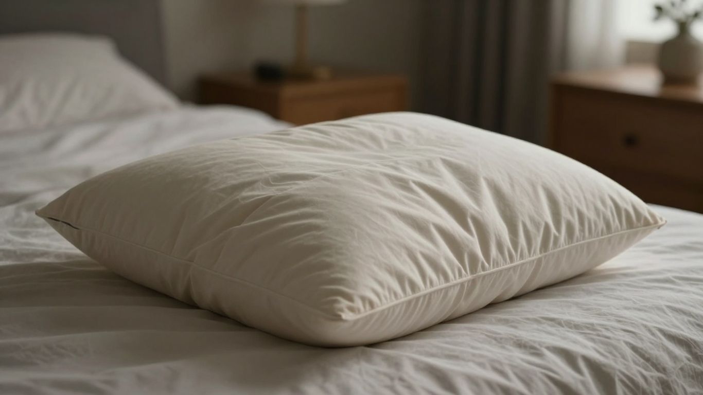 Back sleeper pillow on a comfortable bed.