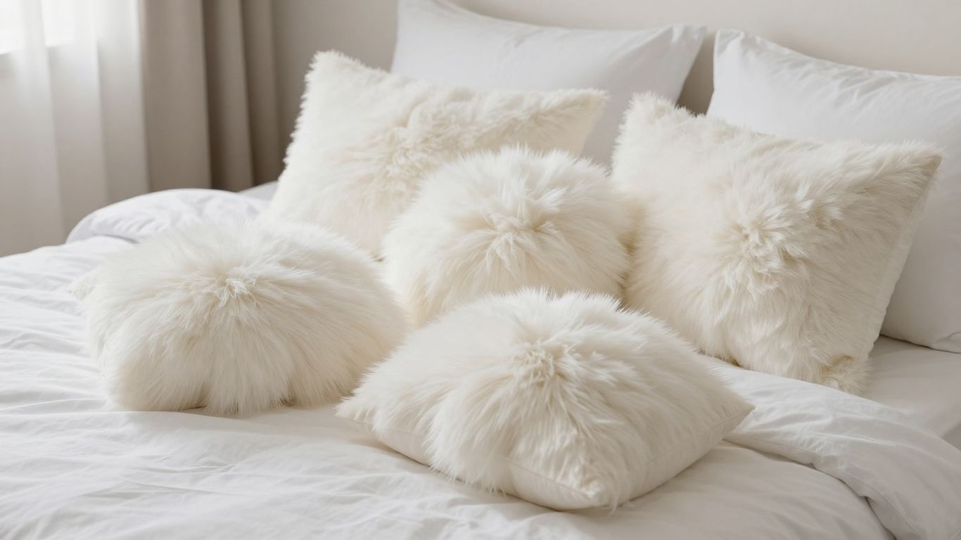 Plush down alternative pillows on a neatly made bed.