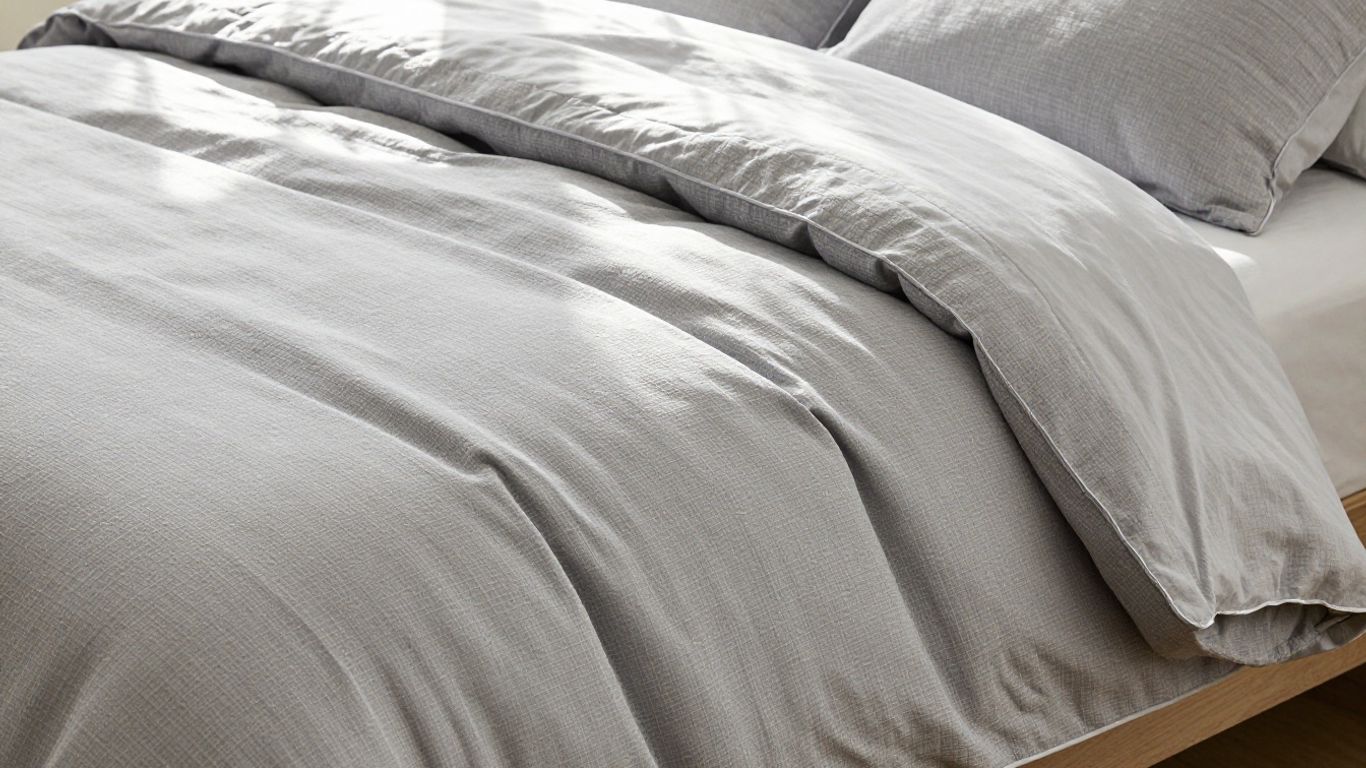 King duvet cover folded on a bed