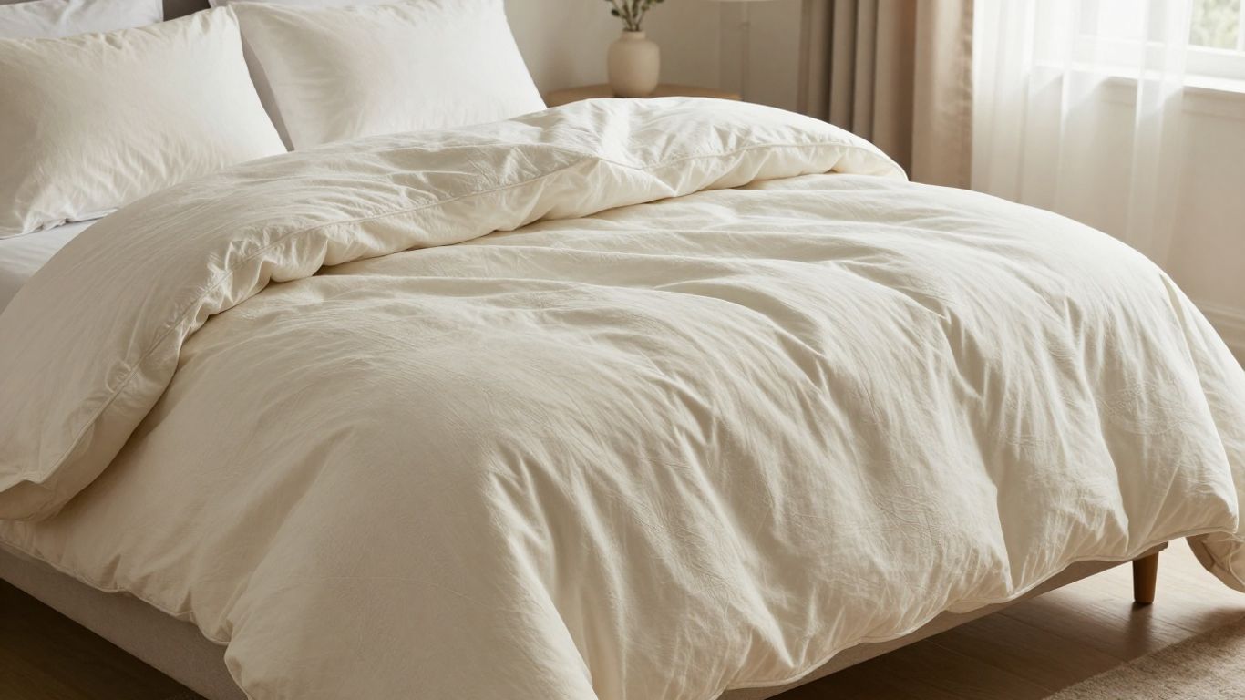 Brooklinen comforter on a cozy, well-made bed.