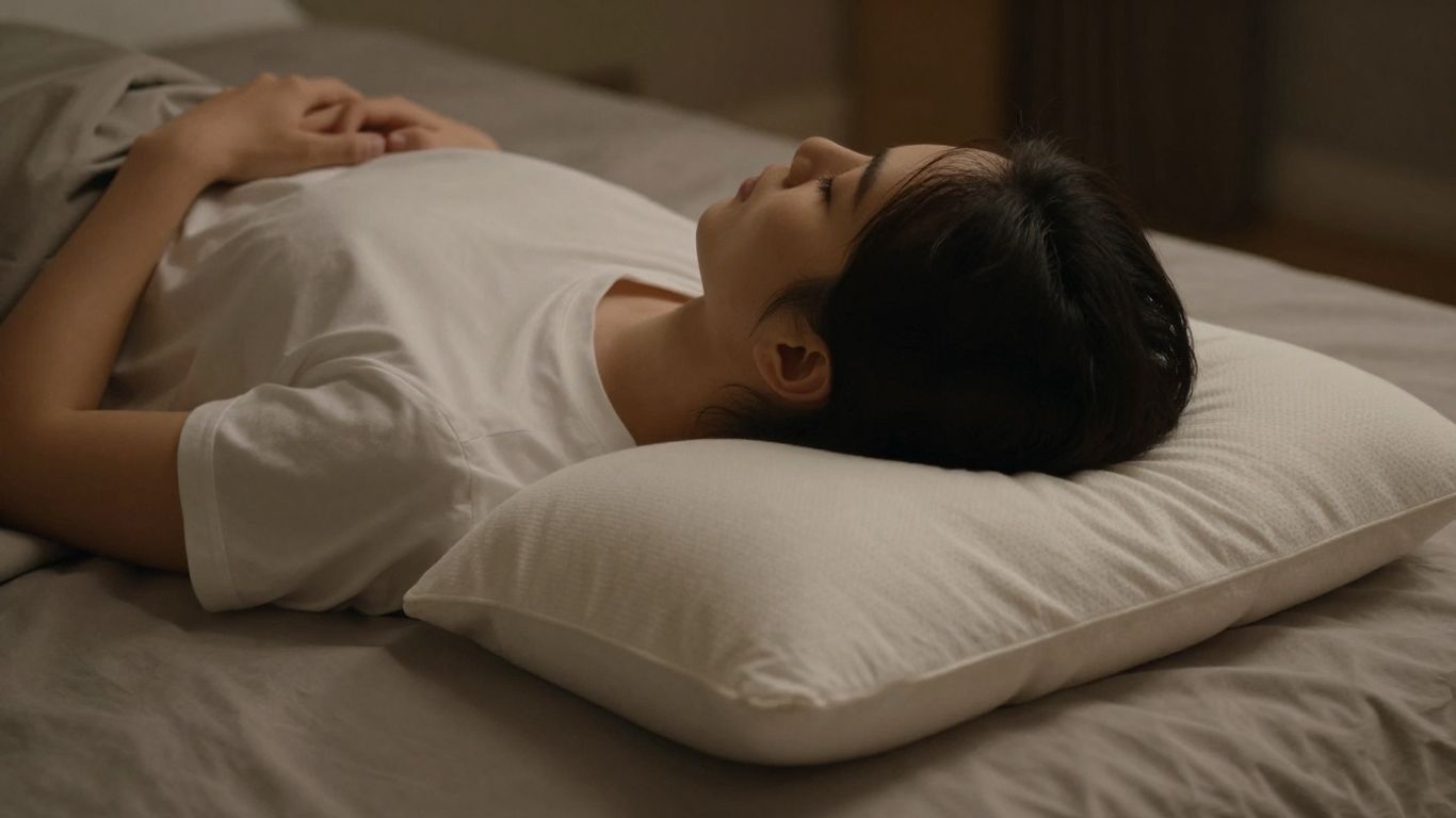 Cervical pillow providing neck pain relief while sleeping.