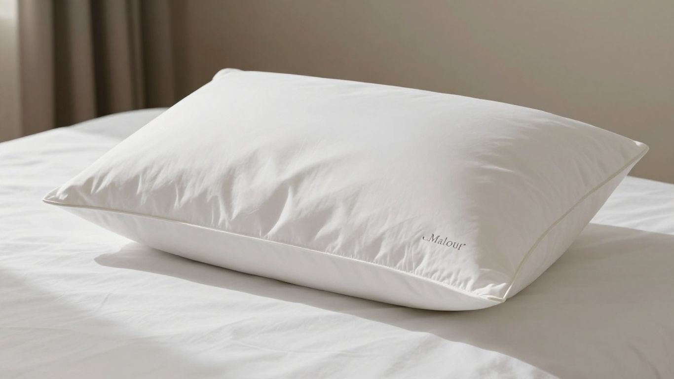 Malouf pillow on a bed
