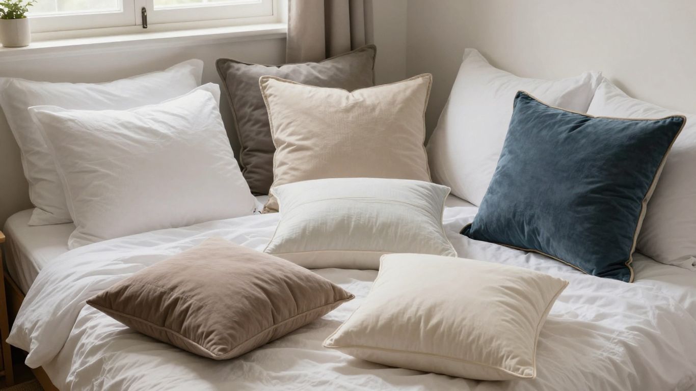 Malouf pillows on a bed
