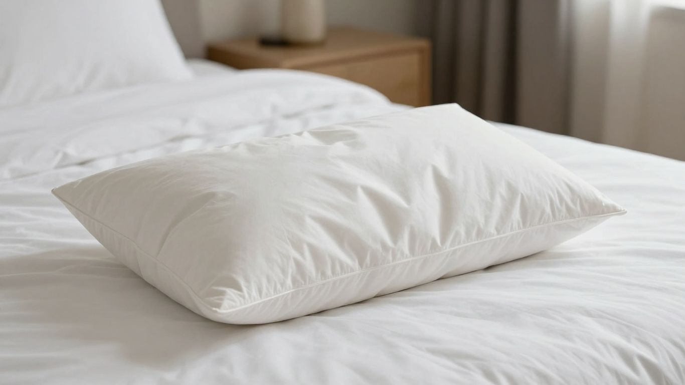 Brooklinen down pillow on a bed