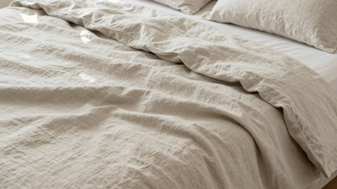 Parachute linen duvet cover on a bed