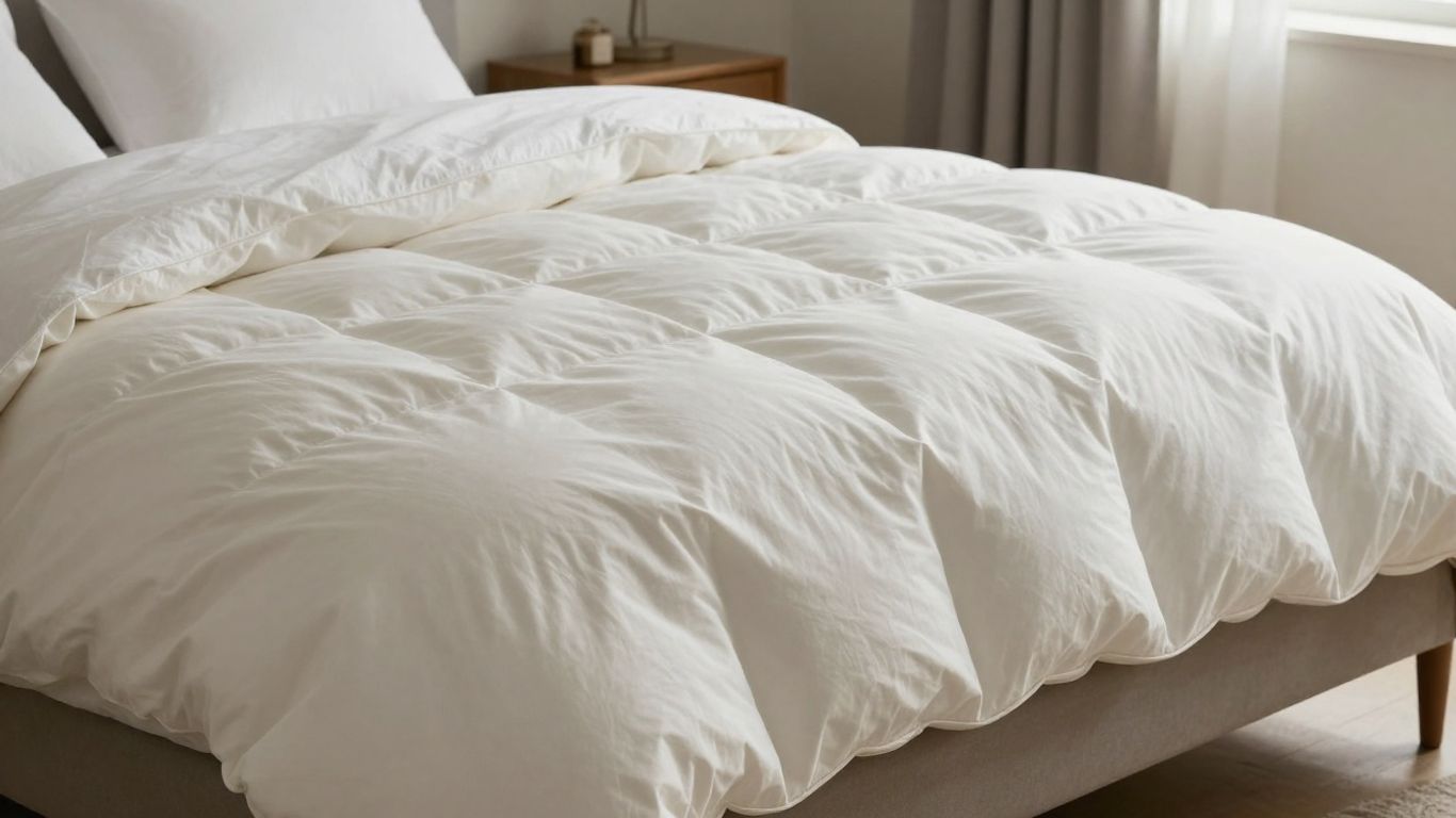 Brooklinen comforter on a cozy, well-made bed.