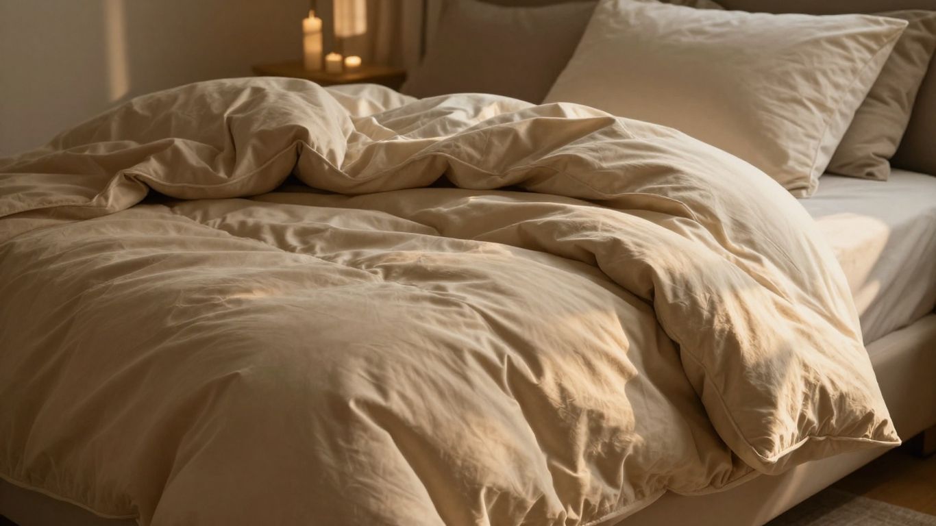Soft duvet cover on a comfortable bed.