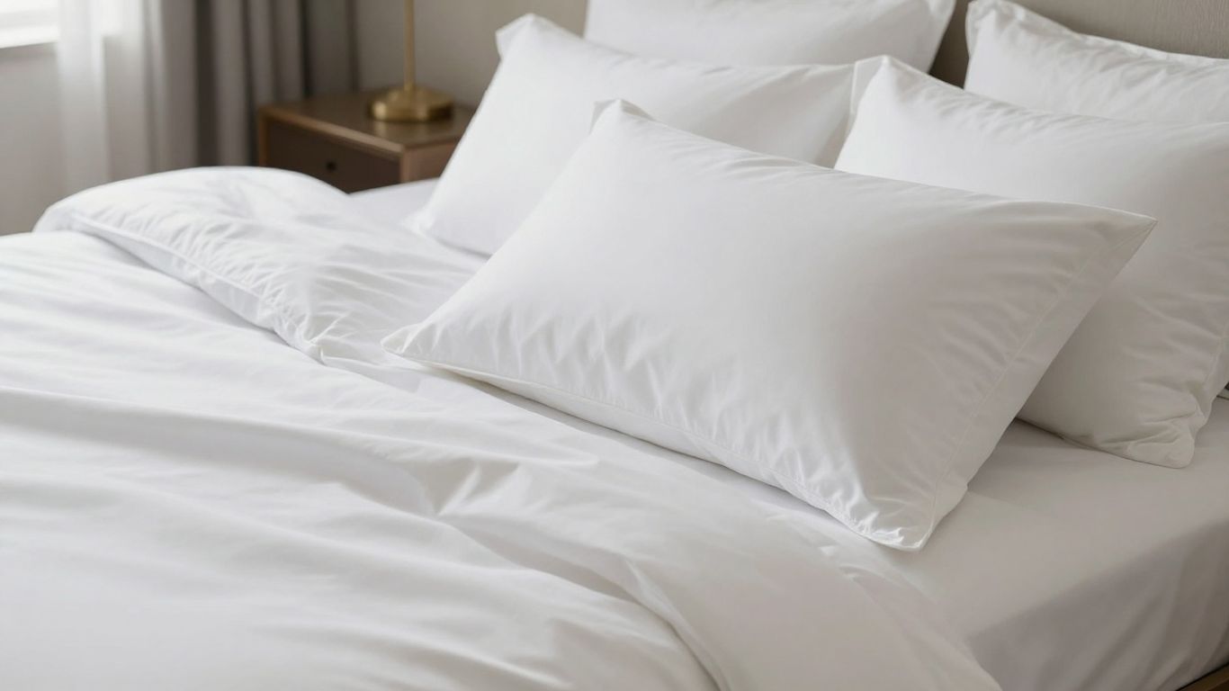 Smooth, lustrous sateen weave cotton sheets on a bed.