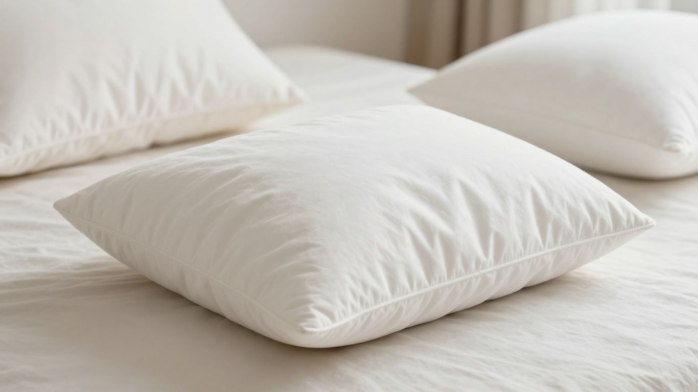 FluffCo pillow on a neutral surface.