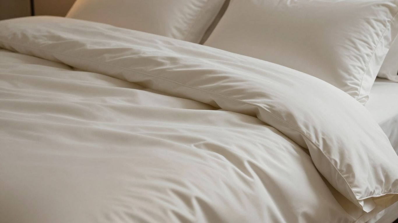 Luxurious sateen bed linen with a soft sheen.